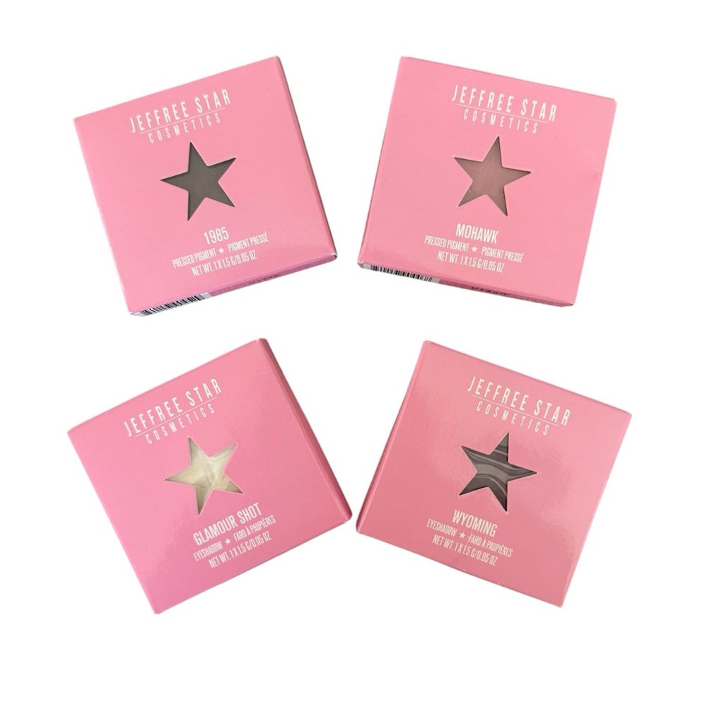 Jeffree Star Bundle of 4 Single Pan Eyeshadow & Pressed Pigment Singles NEW - Picture 2 of 11